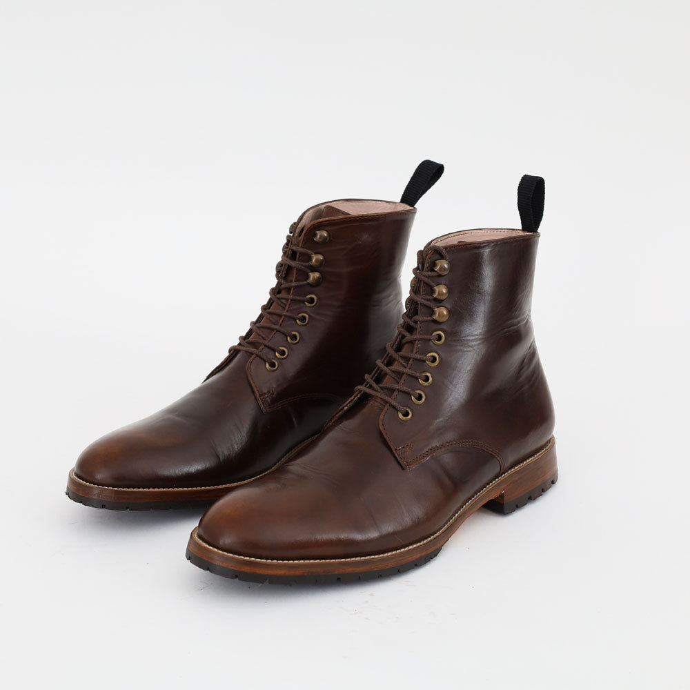 Combat Boots Classique – Cuir Glacé brun - Yanni