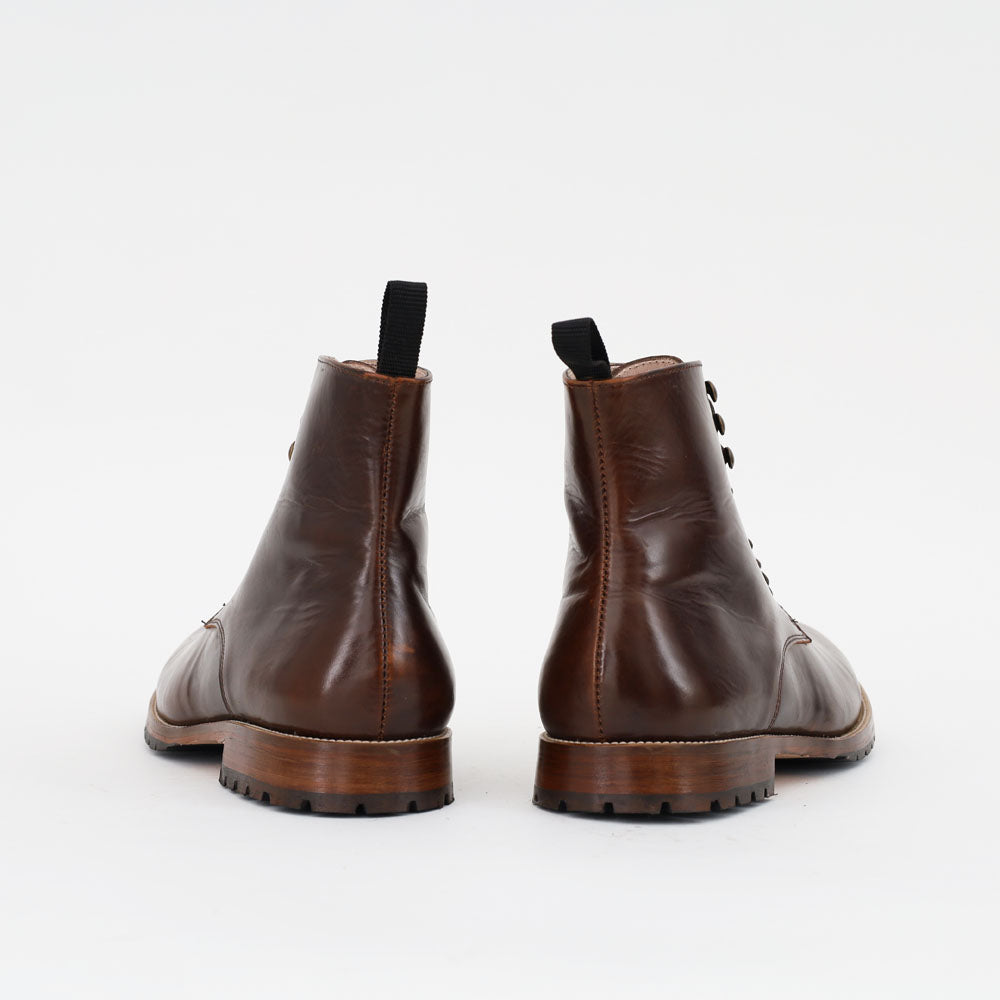 Combat Boots Classique – Cuir Glacé brun - Yanni