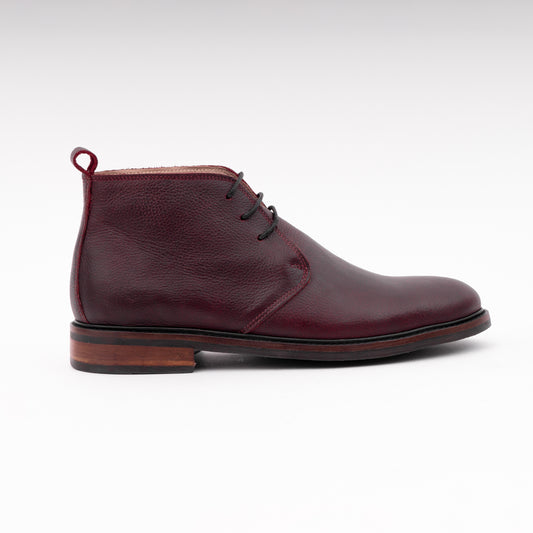 Chukka-demi boots-cuir-Bourgogne-homme-kingdomix-chaussures-maroc
