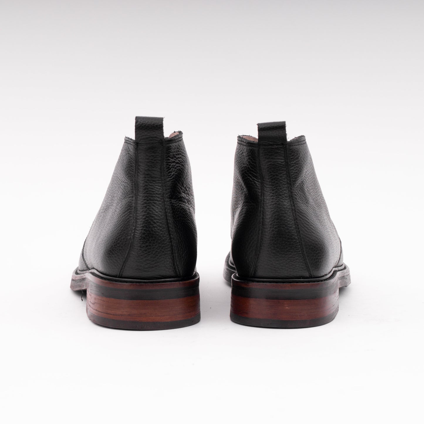 Chukka-demi boots-cuir-Noir-homme-kingdomix-chaussures-maroc