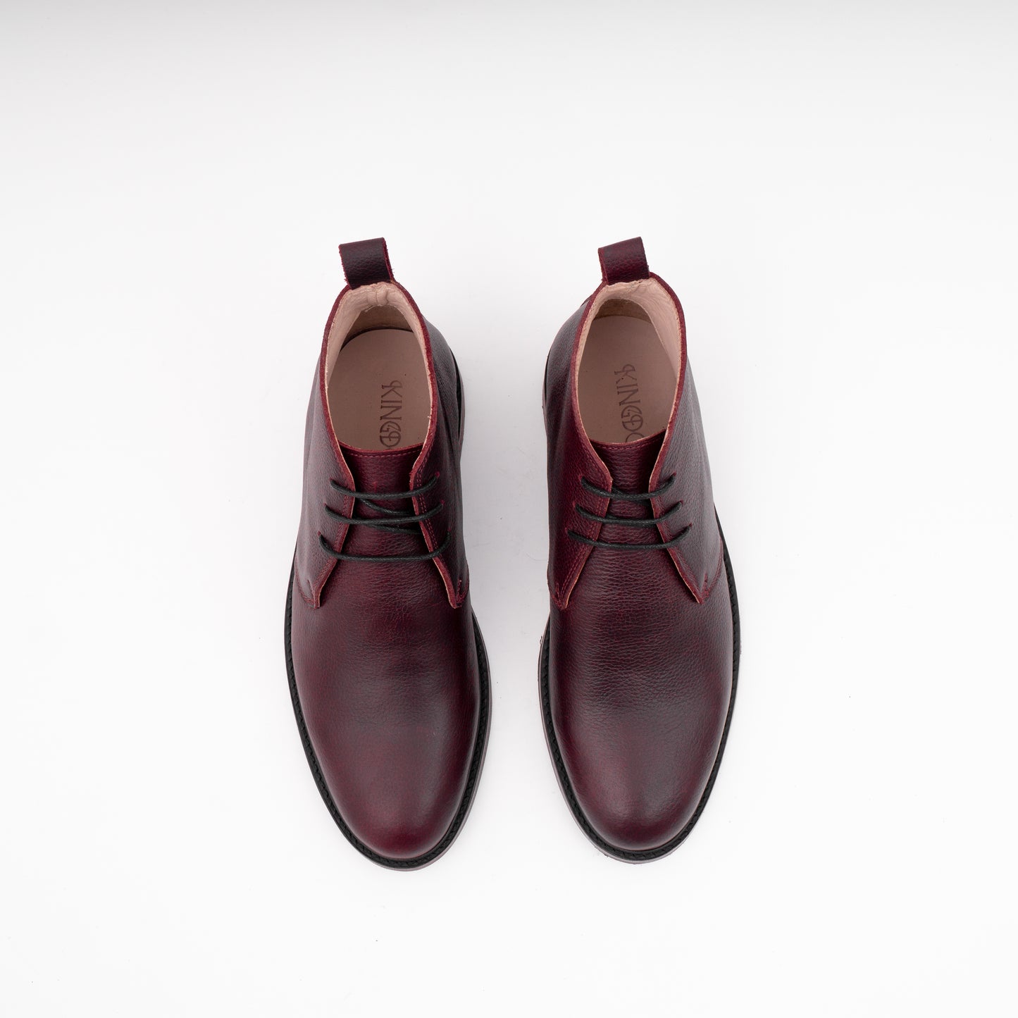 Chukka-demi boots-cuir-Bourgogne-homme-kingdomix-chaussures-maroc